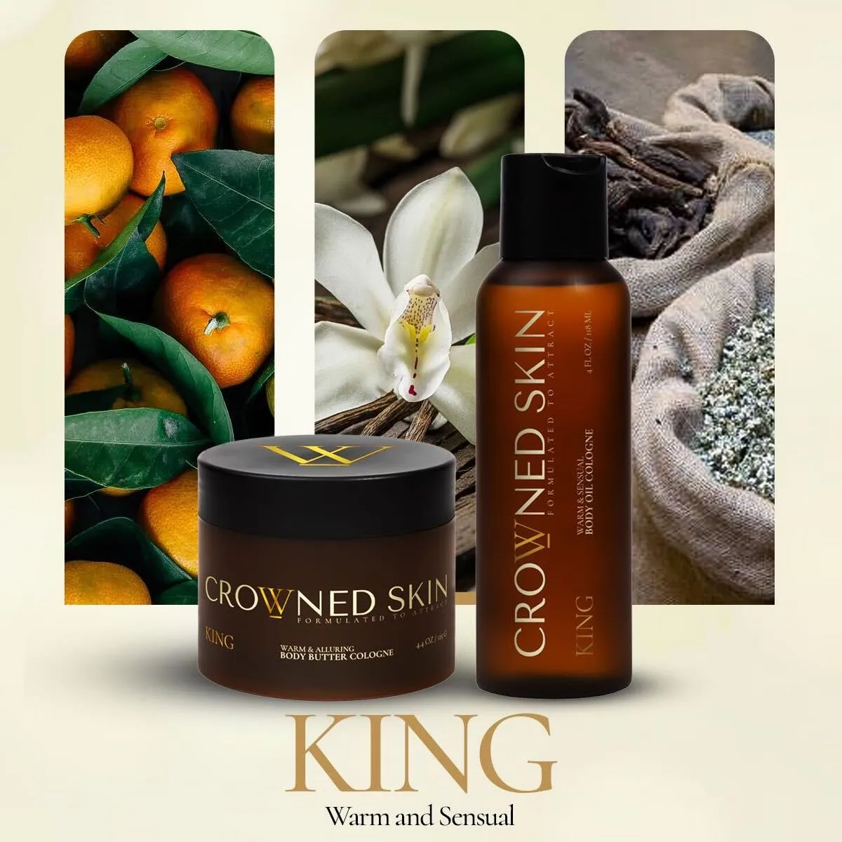 Crowned Skin King Signature - Body Butter Cologne and Cologne-Infused Body Wash