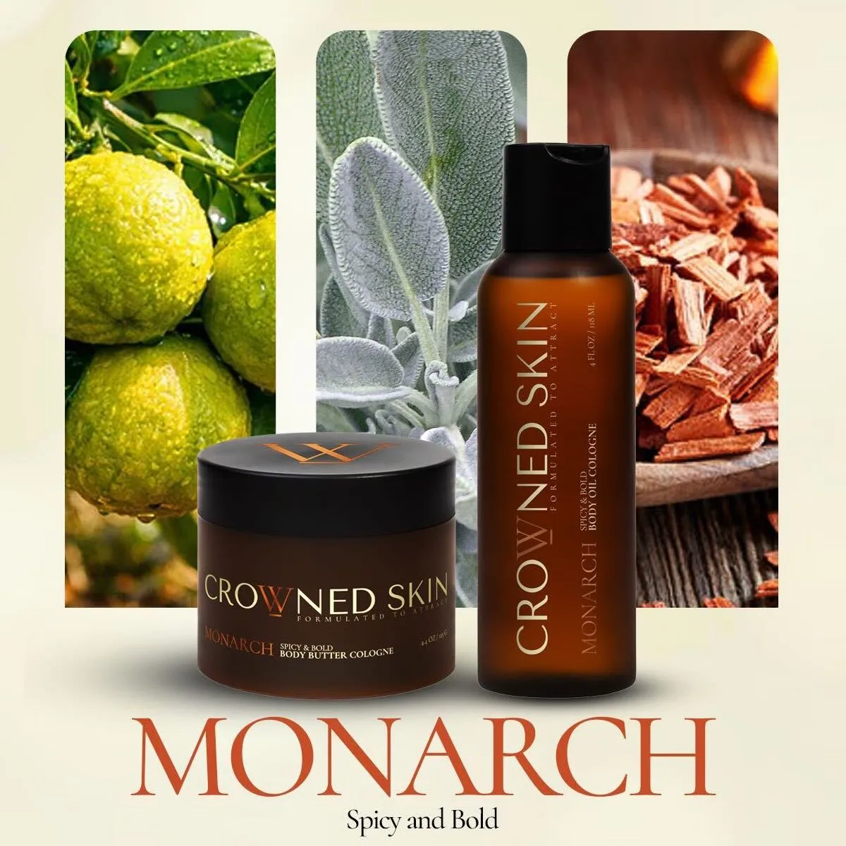 Crowned Skin Monarch Signature - Body Butter Cologne and Cologne-Infused Body Wash