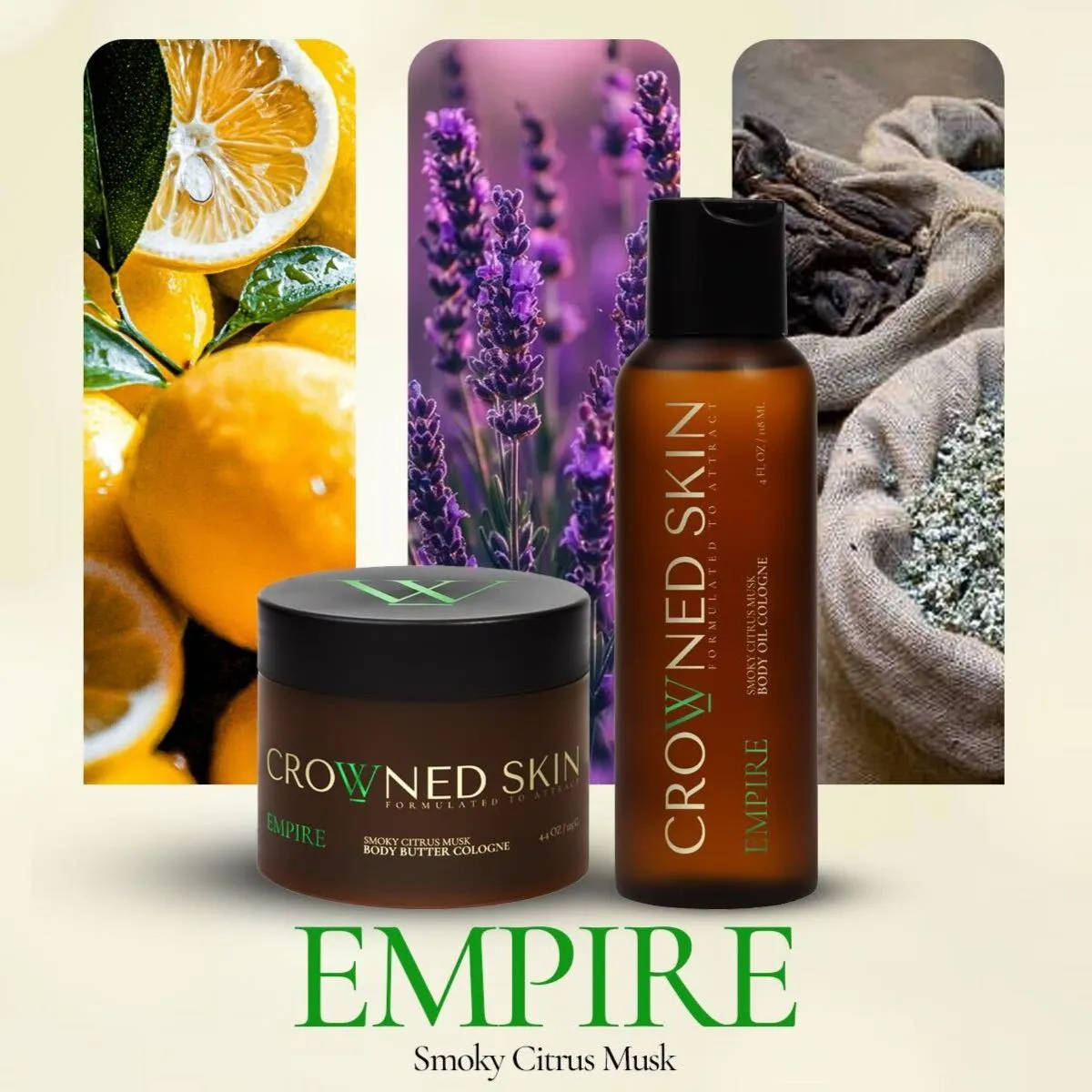Crowned Skin Empire Signature - Body Butter Cologne and Cologne-Infused Body Wash